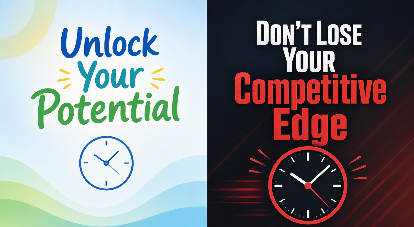 Split-screen comparison of loss-framed and gain-framed marketing messages with identical offers.