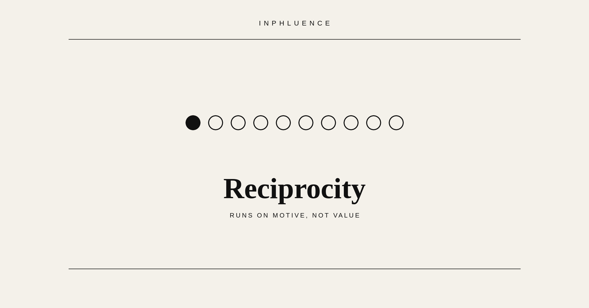 Reciprocity runs on motive, not value